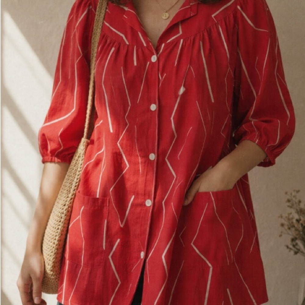 Barbadella 1960s Vintage Made in Finland 100% Cotton Shirt Dress – Size Medium